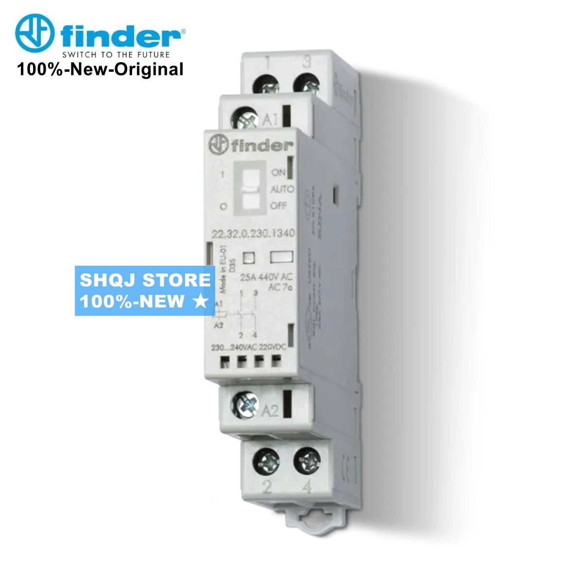 FINDER 100%-NEW 22.32.0.024.4320 22.32.0.024.4340 22.32.0.230.4320 MODULAR CONTACTORS 25A Relay Original
