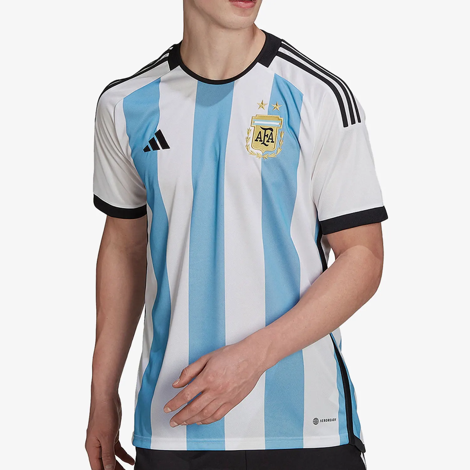 Camiseta de Fútbol Adidas Original para Hombre, Selección Argentina, Manga Corta, HF2158