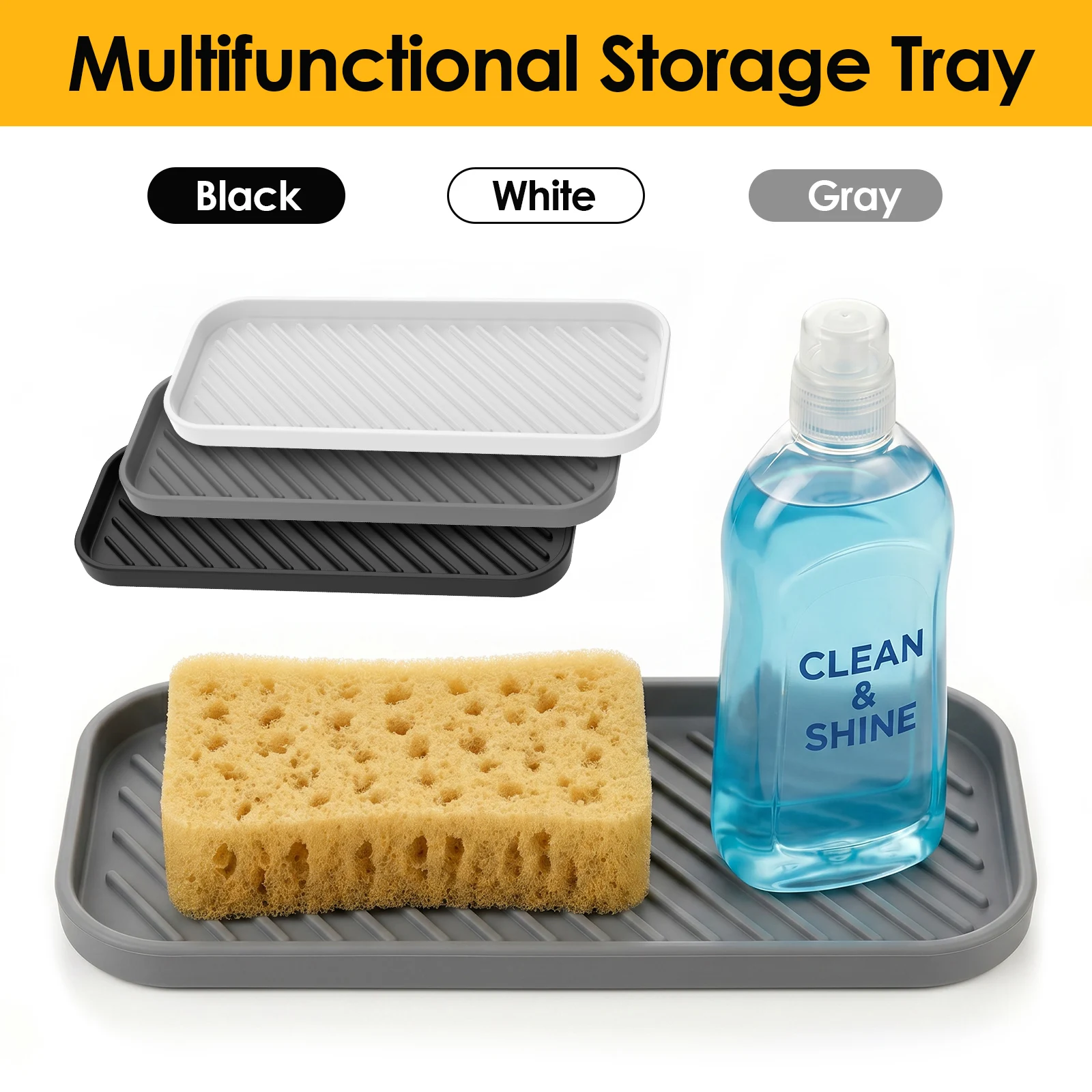Soap Making Jug - Silikon Sünger Tutucu Kaymaz Mutfak Lavabo