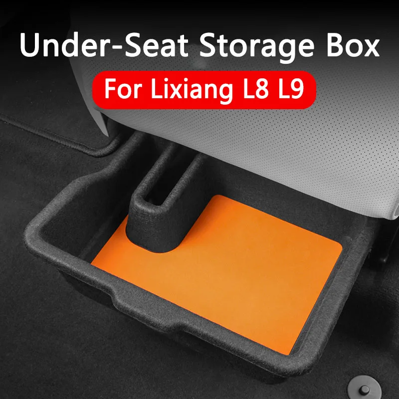 

Car Under Seat Storage Box for 22 23 Li Lixiang L8 L9 Leading Ideal Second Row Seat Behind The Driver's Seat Hidden Trash Can