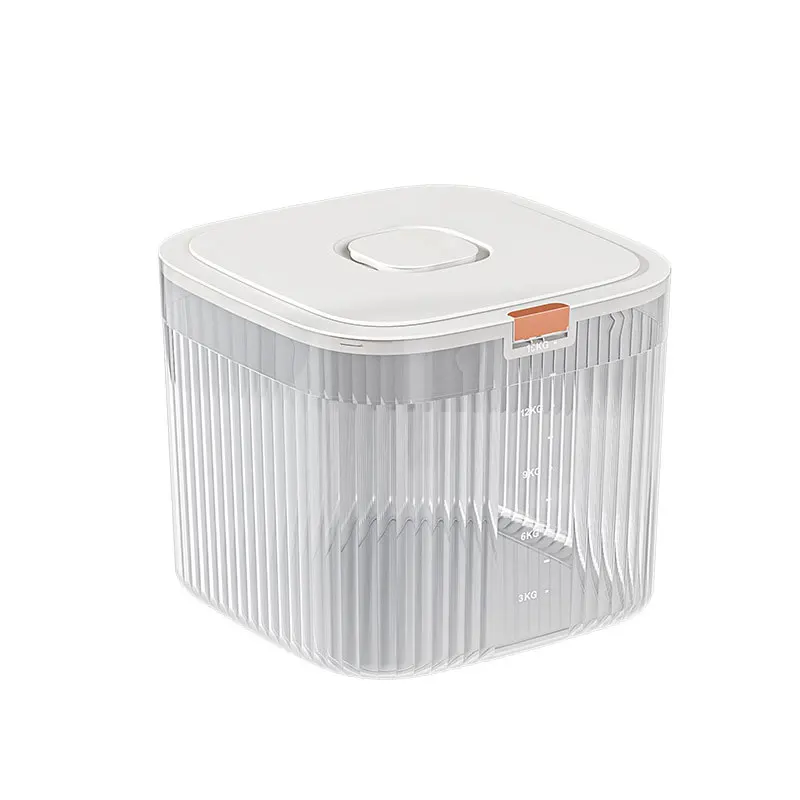 Kitchen Rice Container with Lids Airtight Rice Dispenser 5/10KG Transparent Insect Proof Food Storage Bucket for Rice Bean Sugar