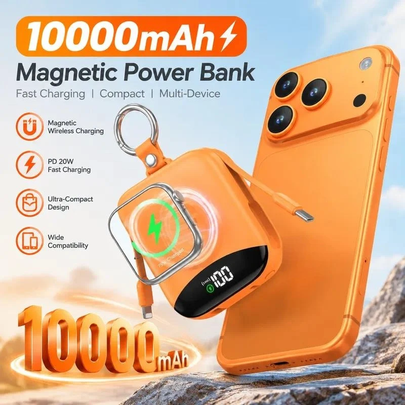 UL2056 FCC CE PSE Certified Magnetic Wireless Power Bank for iWatch Apple Watch Fast Charging Portable Charger
