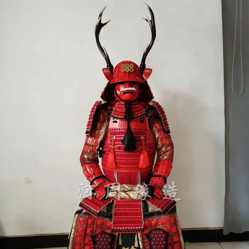 The real Japanese samurai wears the armor of the famous general Sengoku,