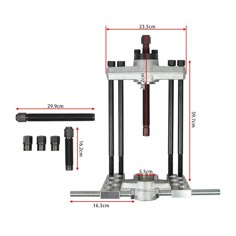 90150 Aluminium + Ijzer Heavy Duty King Pin Press Removal Tool Voor Ram Chevrolet 3500 5500 Ford F-350 F-550 Volvo Zwart