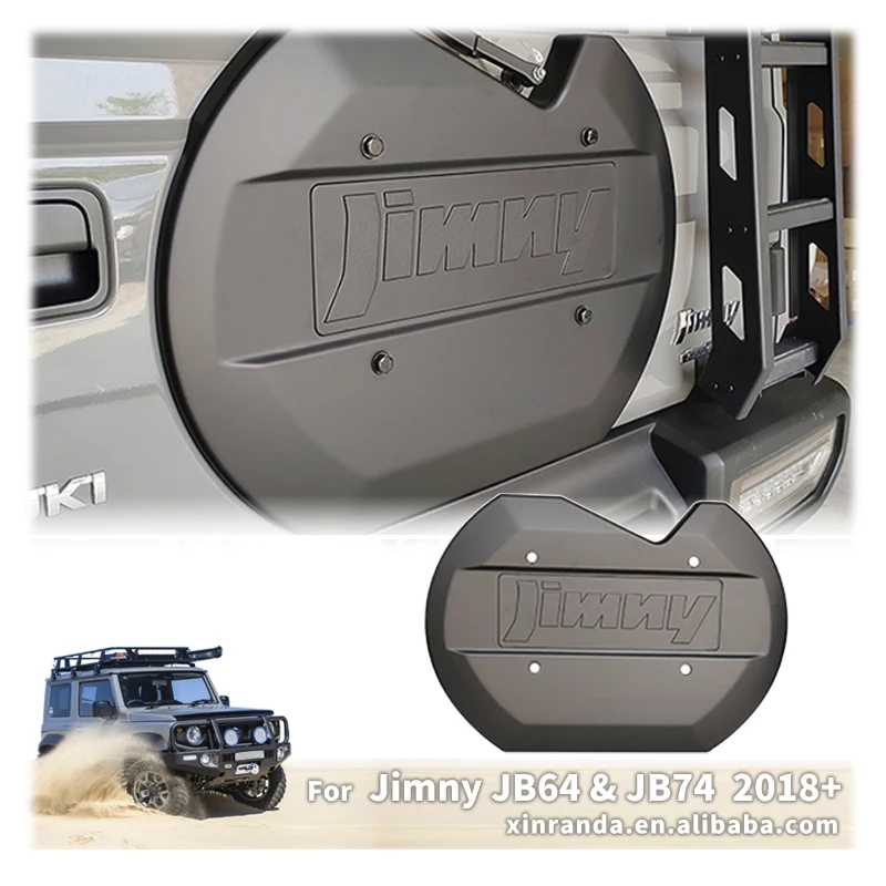 Matt Black Spare Wheel Mounting Cover Jimny Oem Custom Hard Rear Tire Covers With Jimny Logo