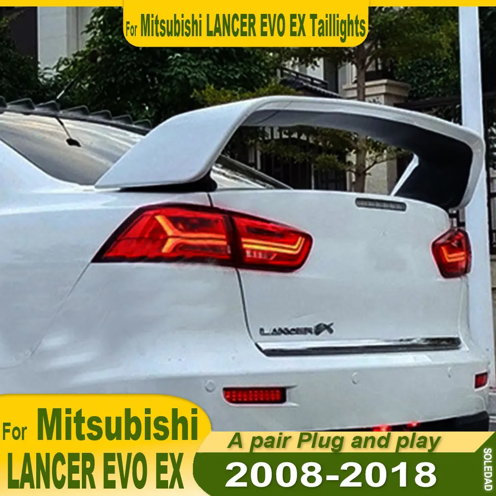 

Автомобильный светодиодный задний фонарь в сборе для Mitsubishi Lancer EVO 2008-2018, тормозной задний фонарь заднего хода и парковки, динамический стример, поворот