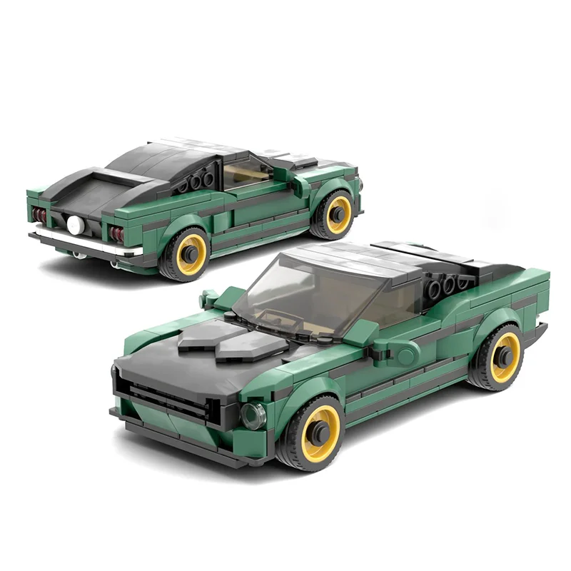 296 pezzi MOC Forded Mustangesd 1 8 Stud Wide City Modello Building Blocks Architettura Idea fai da te Regali di Natale Giocattoli educativi Mattoni