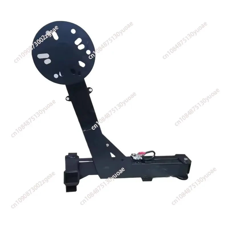 Off-road vehicle hitch spare tire rack