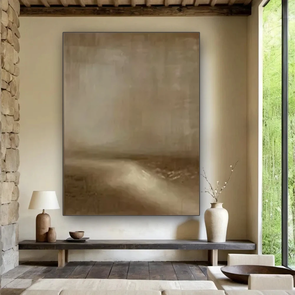 Hand Painted Canvas Painting White Grey Blue Modern Abstract Oil Painting Home Decoeation Living Room New Design NORDIC Wall Art