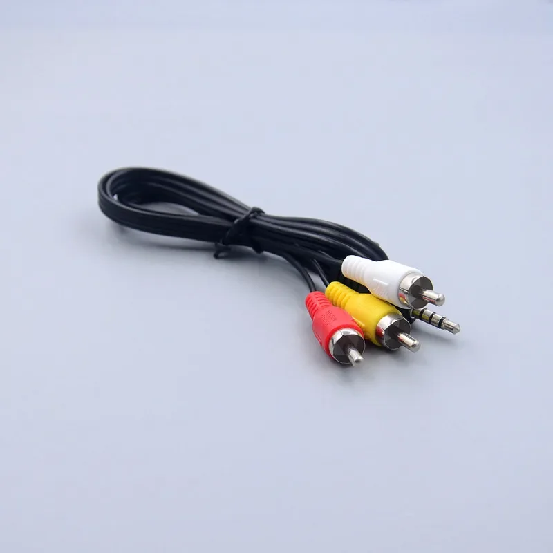 3.5mm Jack do 3 RCA męski kabel AV Audio wideo AUX Stereo przewód 3RCA standardowy konwerter do głośnika TV, pudełko odtwarzacz CD DVD 1.5M