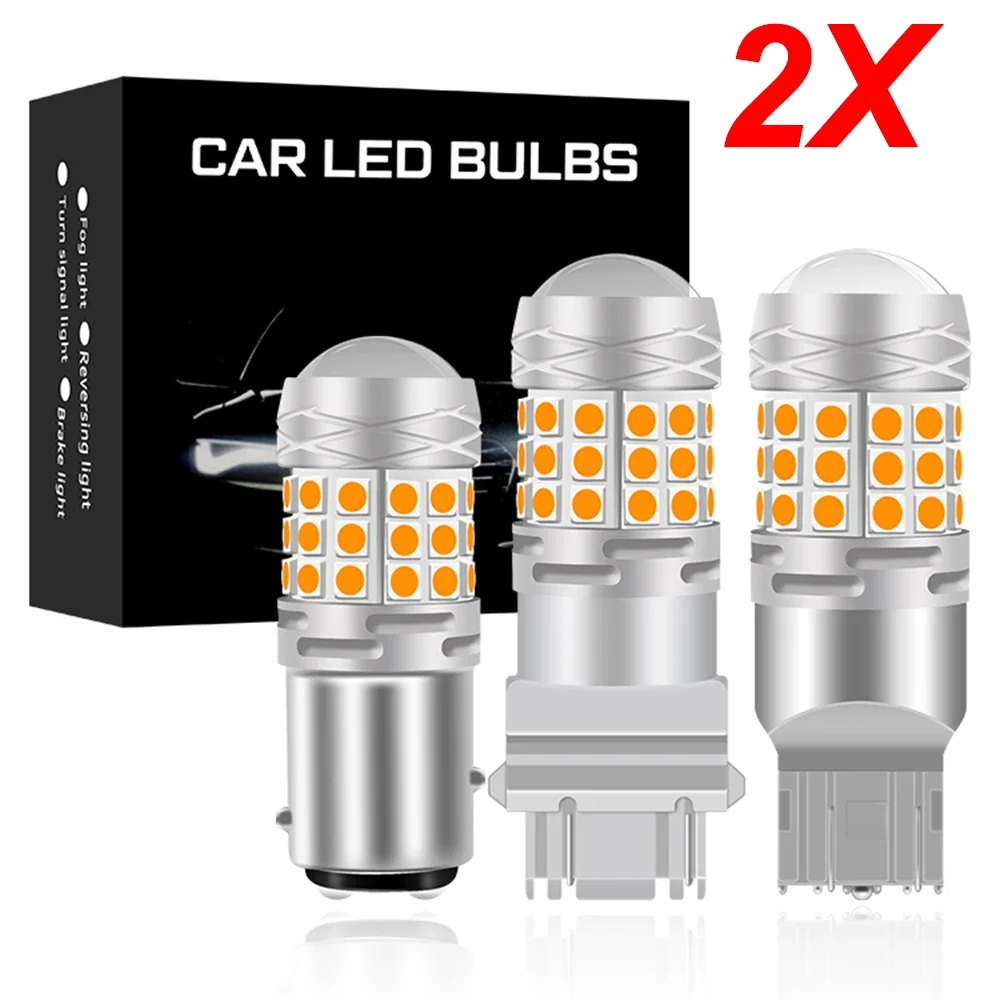 2x CANBUS Led 1156 7440 3156 3157 7443 P21W BA15S PY21W BAU15S BAY15D P21/5W W21W WY21W W21/5W T20 T25 Turn Signals Lights Amber