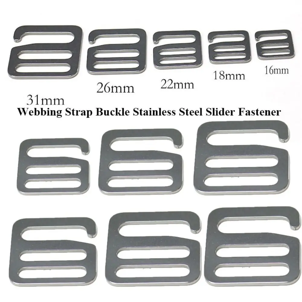 

Stainless Steel Webbing Strap Buckle High Quality 6 Sizes Sport Bag Buckle Travel Backpacking Buckle Outdoot Tool Parts