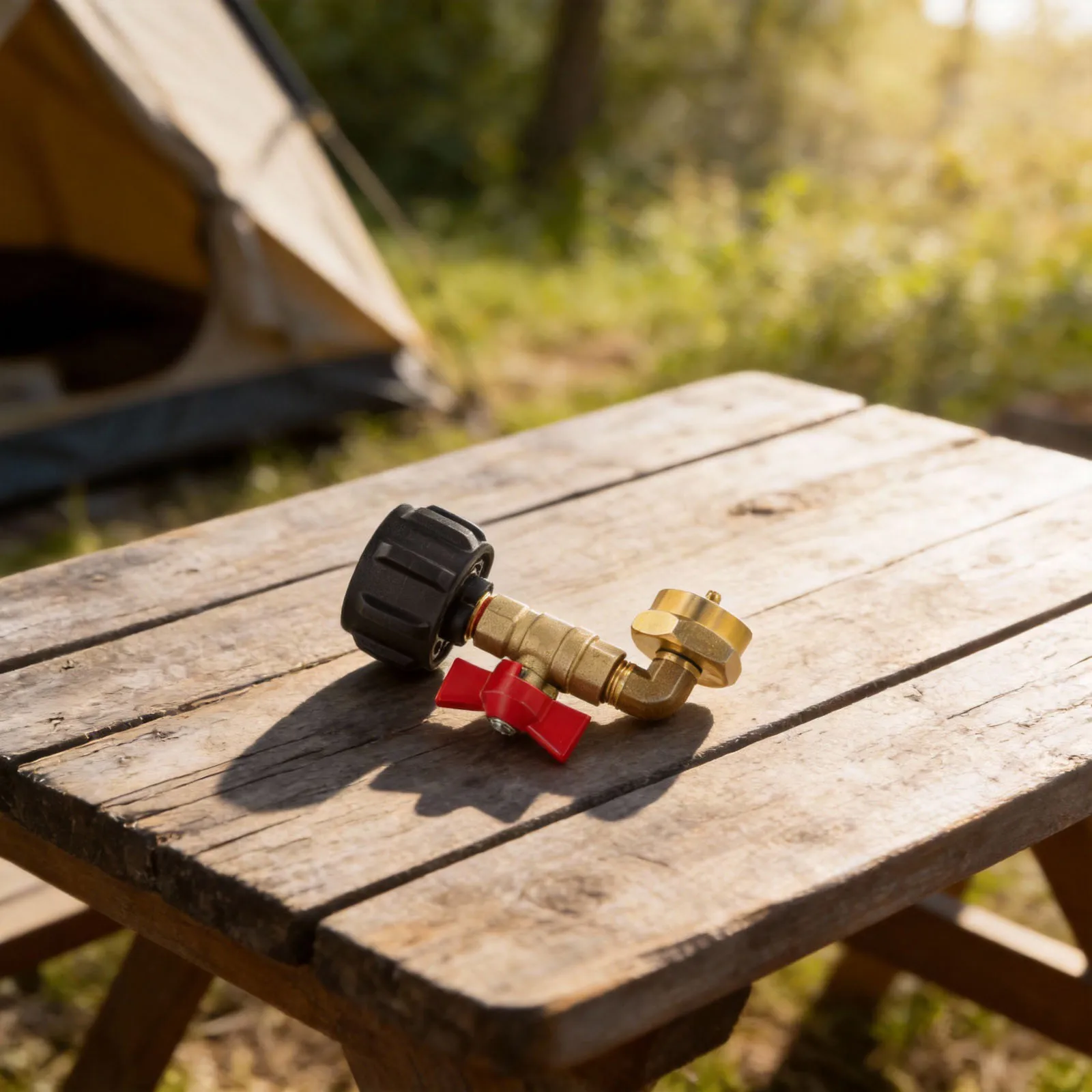 90 Degree Brass Propane Refill Adapter With Control Valve For QCC1 1lb To 20lb Tank Camping Grill Gas Filling Connector Tool