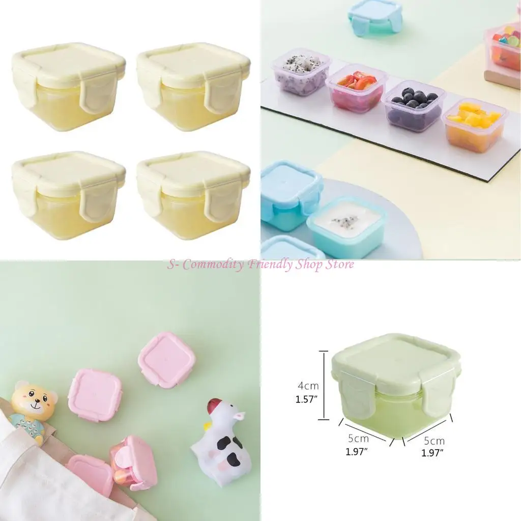 

85ae Portable Fronzer для свежей чашки с крышкой для младенцев и детей набор из 4 60 мл