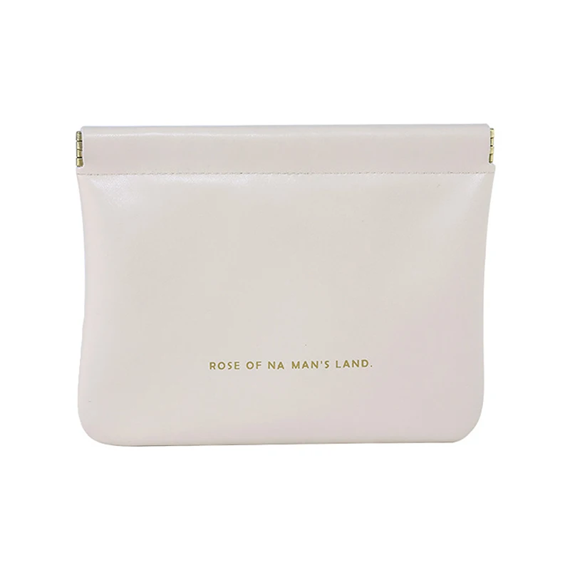 المحمولة بولي Leather الجلود عملة المحفظة ، الذاتي إغلاق ، حقيبة تخزين صغيرة ، الحد الأدنى أحمر الشفاه الحقيبة ، منديل صحي النثرية مستحضرات التجميل ، 1 قطعة