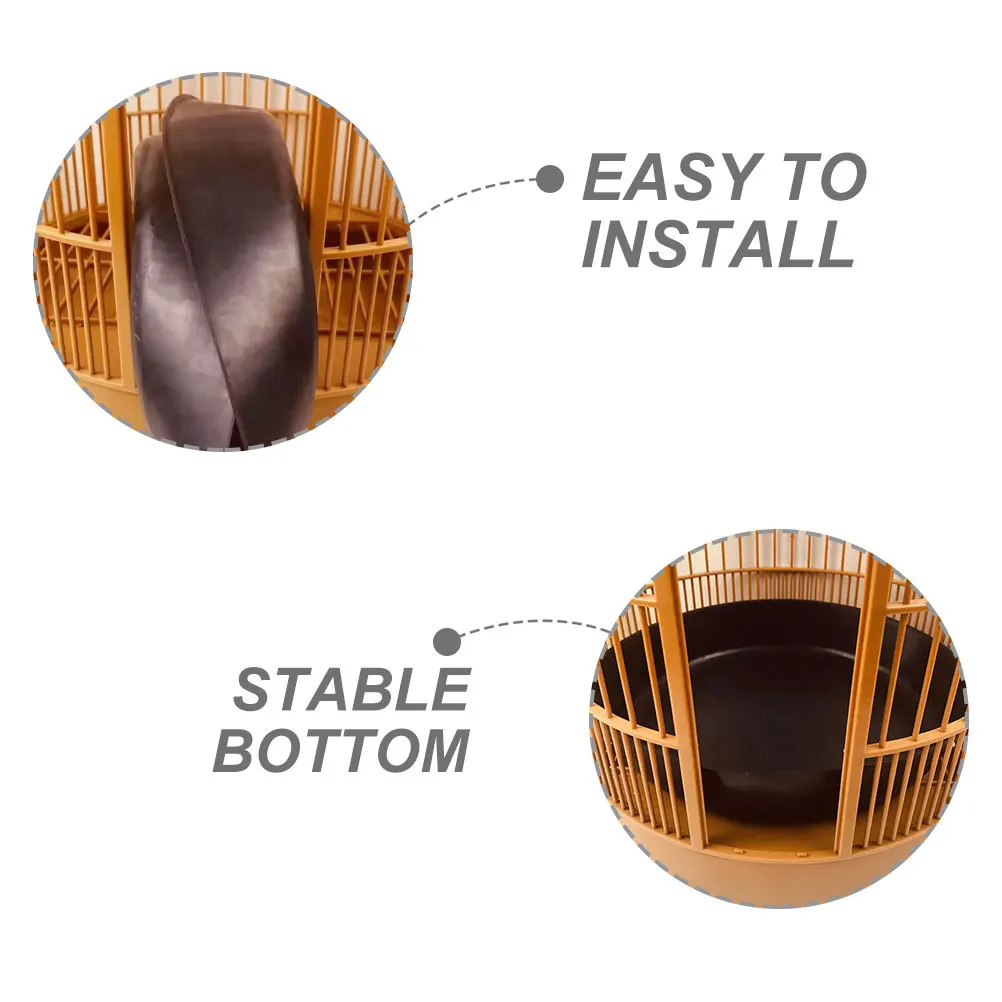 

Bird Cage Bath Tray Round Design for Easy Cleaning and Maintenance Bath Dish for Parrots Birds Cage Accessories