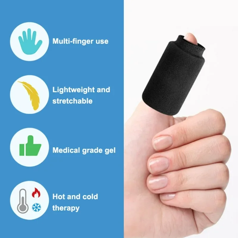 Finger Ice Sleeves Cover Trigger Finger Splint Finger Protect Cover riutilizzabile Hand Ice Pack Solid Heat Cold Compression Sleeves