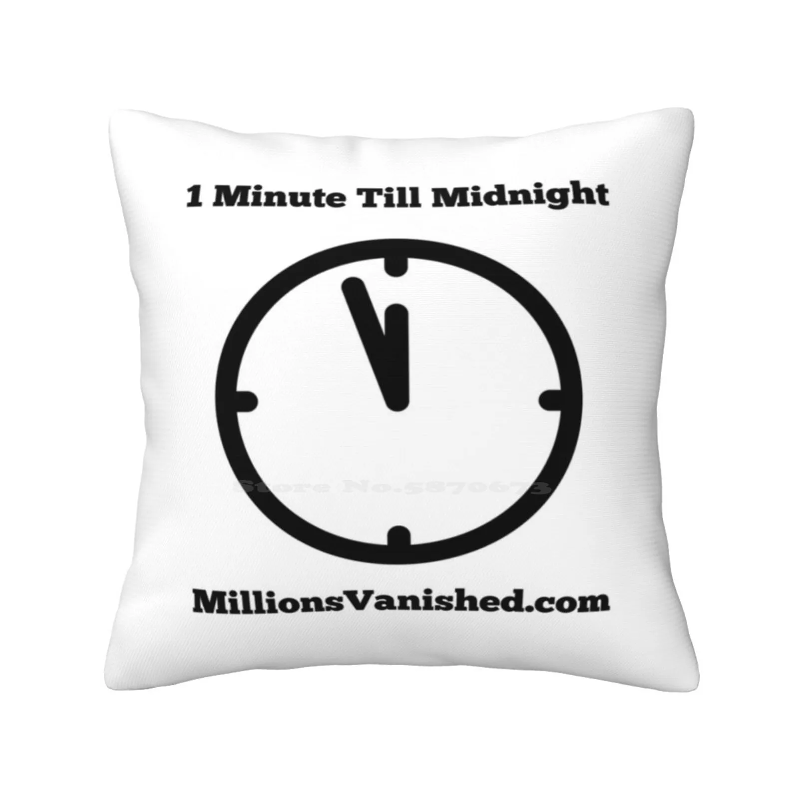 1 Minute Till Midnight-Christian Bedroom Office Hug Pillowcase Christian Products End Times Day Of The Lord Eschatology