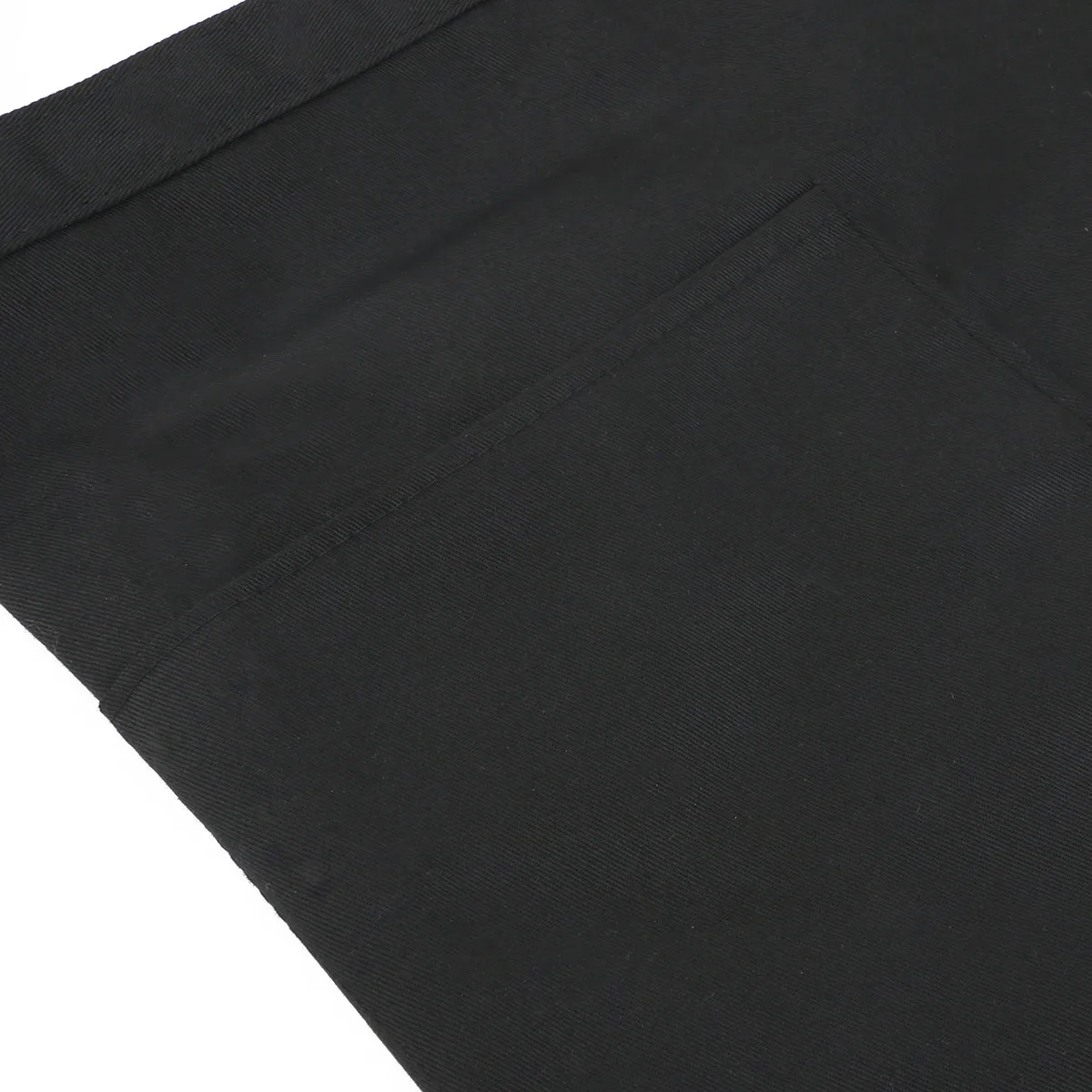 

Tinksky Black Unisex Kitchen Apron 70x50cm Polyester Waist Apron with Dual Pockets for Cooking Baking Bartending Hotel