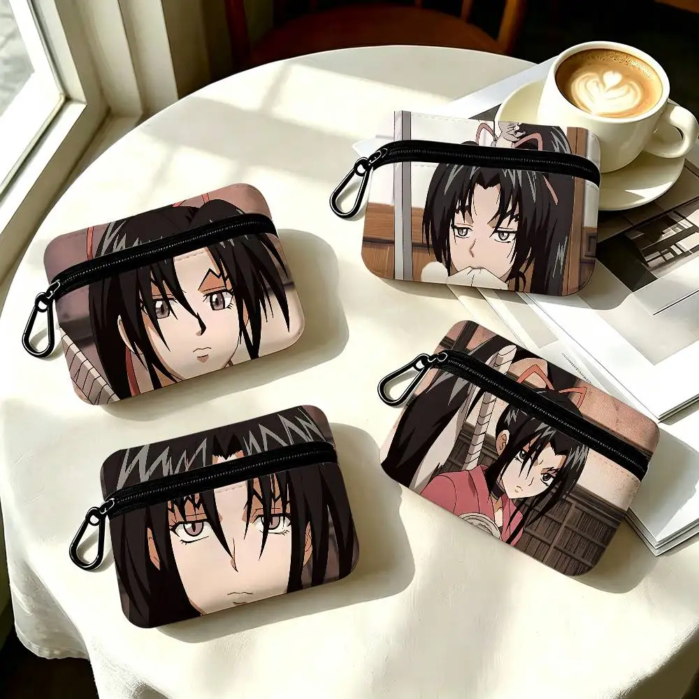 1pc Shigure Kousaka Anime Characters Coin Purse With Carabiner Hook Portable Key Card Wallet Small Zipper Storage Pouch