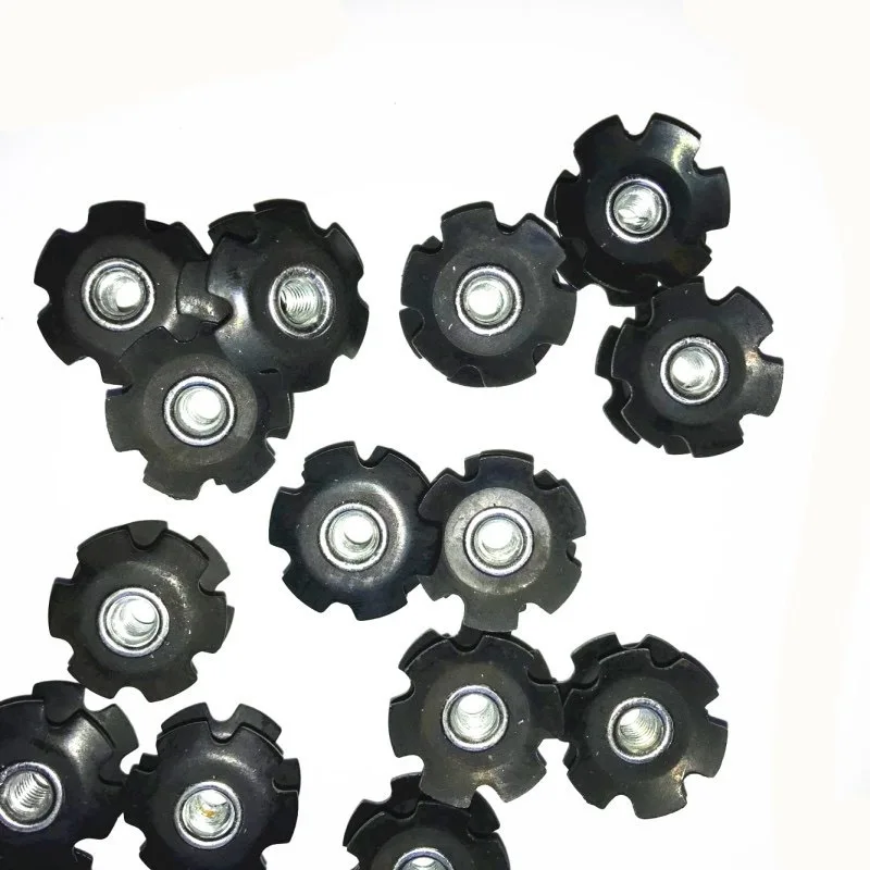 10pcs/Lot Mountain Bike Fangled Nut for Front Fork Mount Core Fastening Bolts Bicycle Parts Steer Tube Ahead Headset Star Nuts view 6