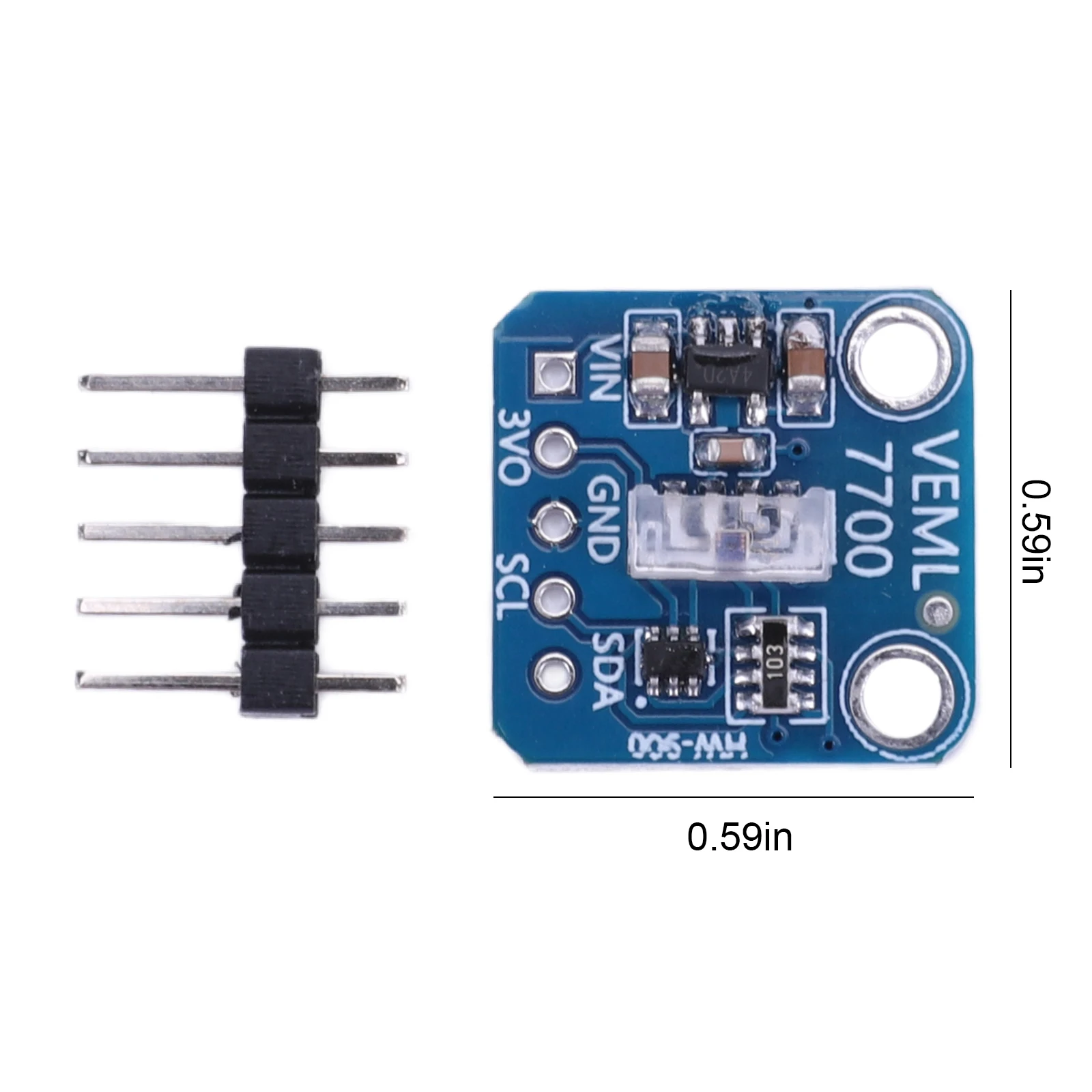 Ambient Light Sensor Module 16-bit I2C Interface High Precision Ambient Light Sensor Light Measuring Sensor Board for Arduino