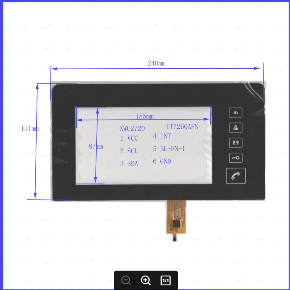 

ZhiYuSun XWC2720 НОВЫЙ 240 мм * 131 мм IT7260AFN сенсорная панель для использования GPS DVD комплект накладок Разрешение 240*131 XWC 2720