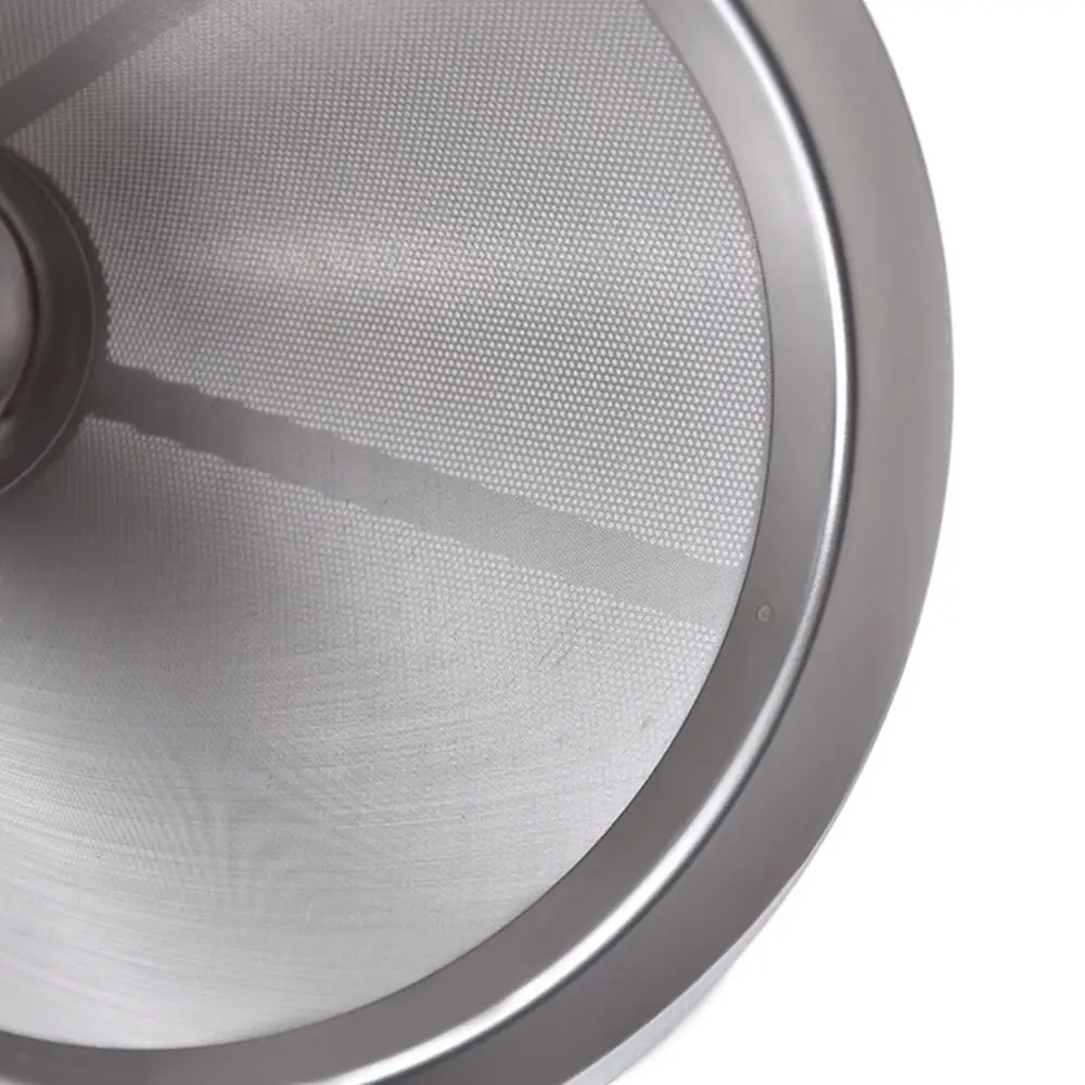 Stainless Steel Coffee Filter Silver Fine Mesh Pour Over Cone Dripper No Filter Paper Required Drip Type Mesh Coffee Filter