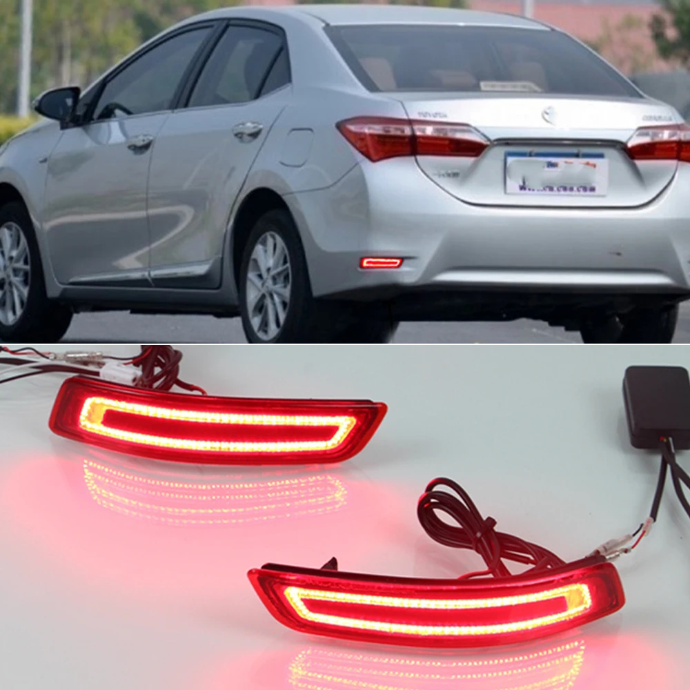 

Car LED Rear Bumper Light Brake Light Turn Signal Reflector For Toyota Corolla Altis 2014 2015 2016 2017 2018