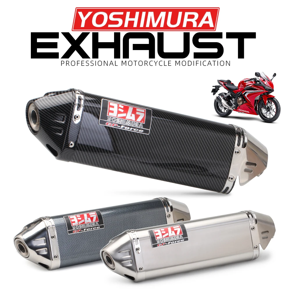 

Universal Motorcycle Exhaust Muffler Yoshimura GP TRC Carbon Fiber Escape Moto For PCX125 NMAX155 FZ1N Z900 S1000RR Z1000 CBR