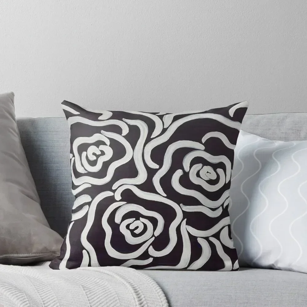 

Three Wise Girls (White Roses) Throw Pillow Decorative Cushions For Living Room Anime Custom Cushion pillow