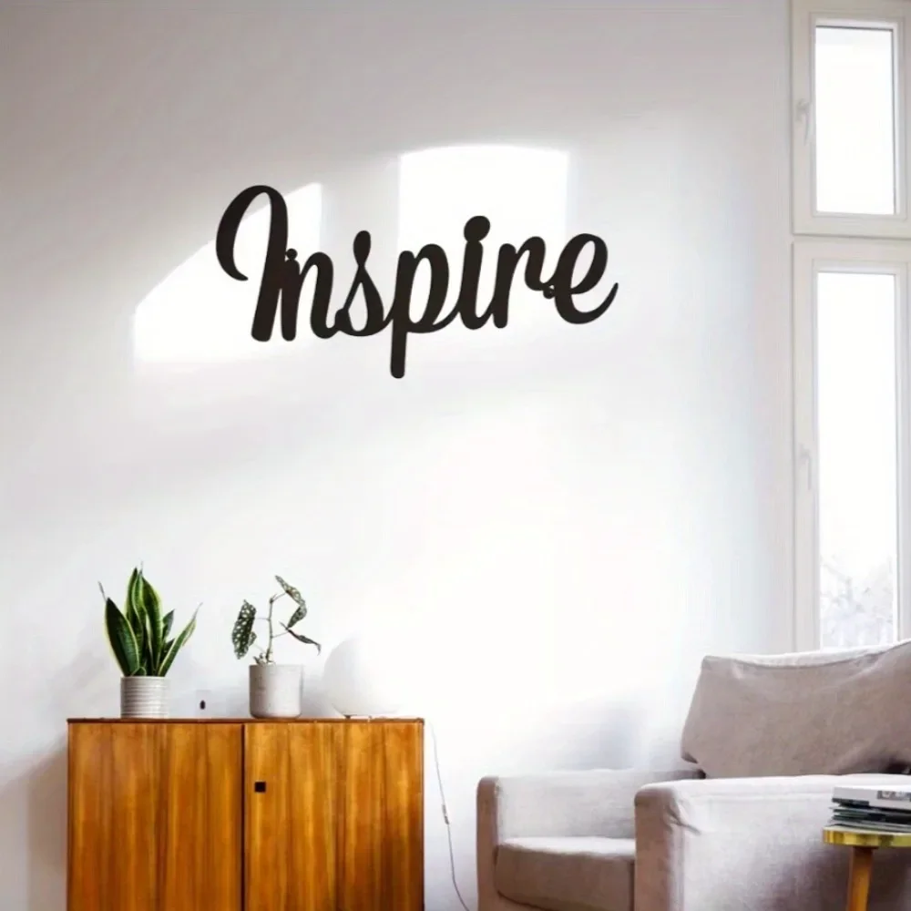 CIFBUY Wrought Iron Wall Decor Home Sign Metal Cutout Rustic Farmhouse Modern Interior Accent Wall Art for Living Room Bedroom