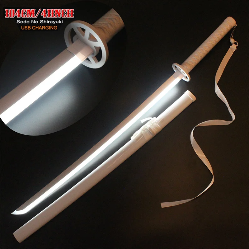 104 cm LED Leuchten Cosplay Sode No Shirayuki Schwert Katana Japanische Anime Kostenloser Spielzeug Schwert Halter Gürtel
