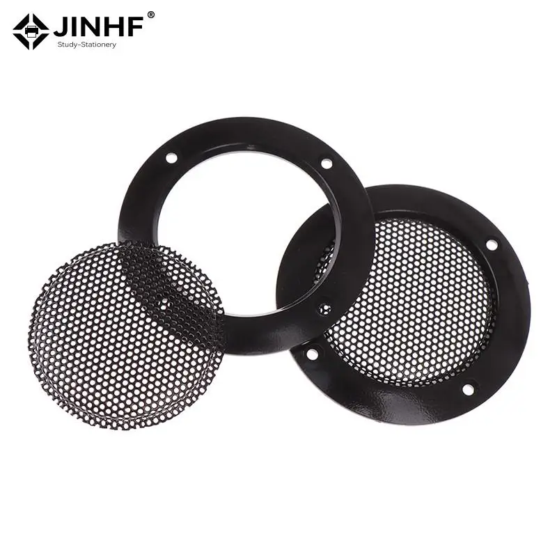 2PCS 2 Inch Black Replacement Round Speaker Protective Mesh Net Cover Grille Circle Speaker Accessories