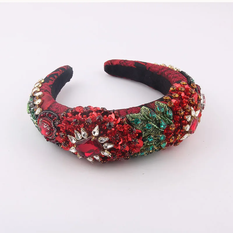 

Baroque Royal Queen King Pearl Bridal Flannel Tiaras Wedding Hair Accessories Rhinestones Diadem Prom Pageant Bride Headband 946