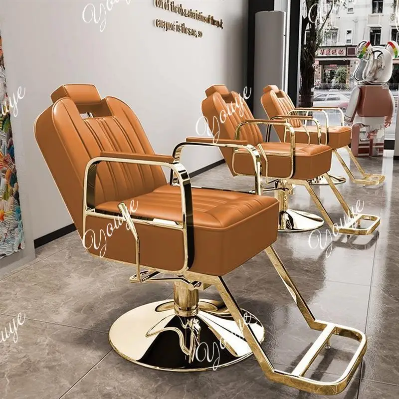 

Personalized Barber Chair Professional Leg Rest Chair Vanity Armchair Ergonomic Swivel Advanced Silla Shaving Salon Furniture