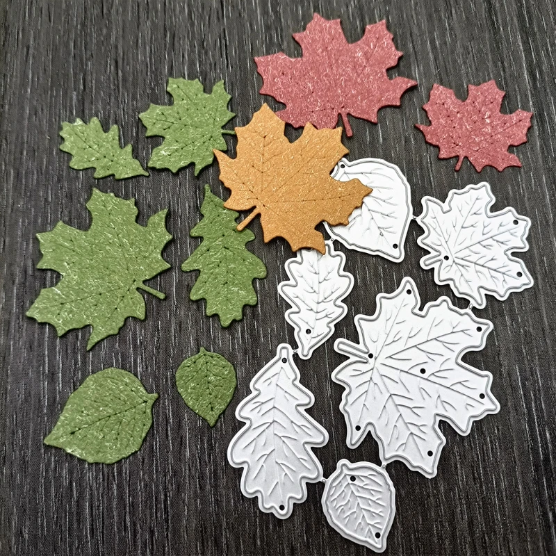 Maple Leaves Metal Cutting Dies Stencil DIY Scrapbooking Album Paper Card Template Mold Embossing Craft Decoration