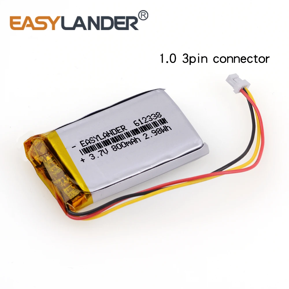 612338   Batterie ricaricabili ai polimeri di litio agli ioni di litio da 3,7 V 800 mAh 602338