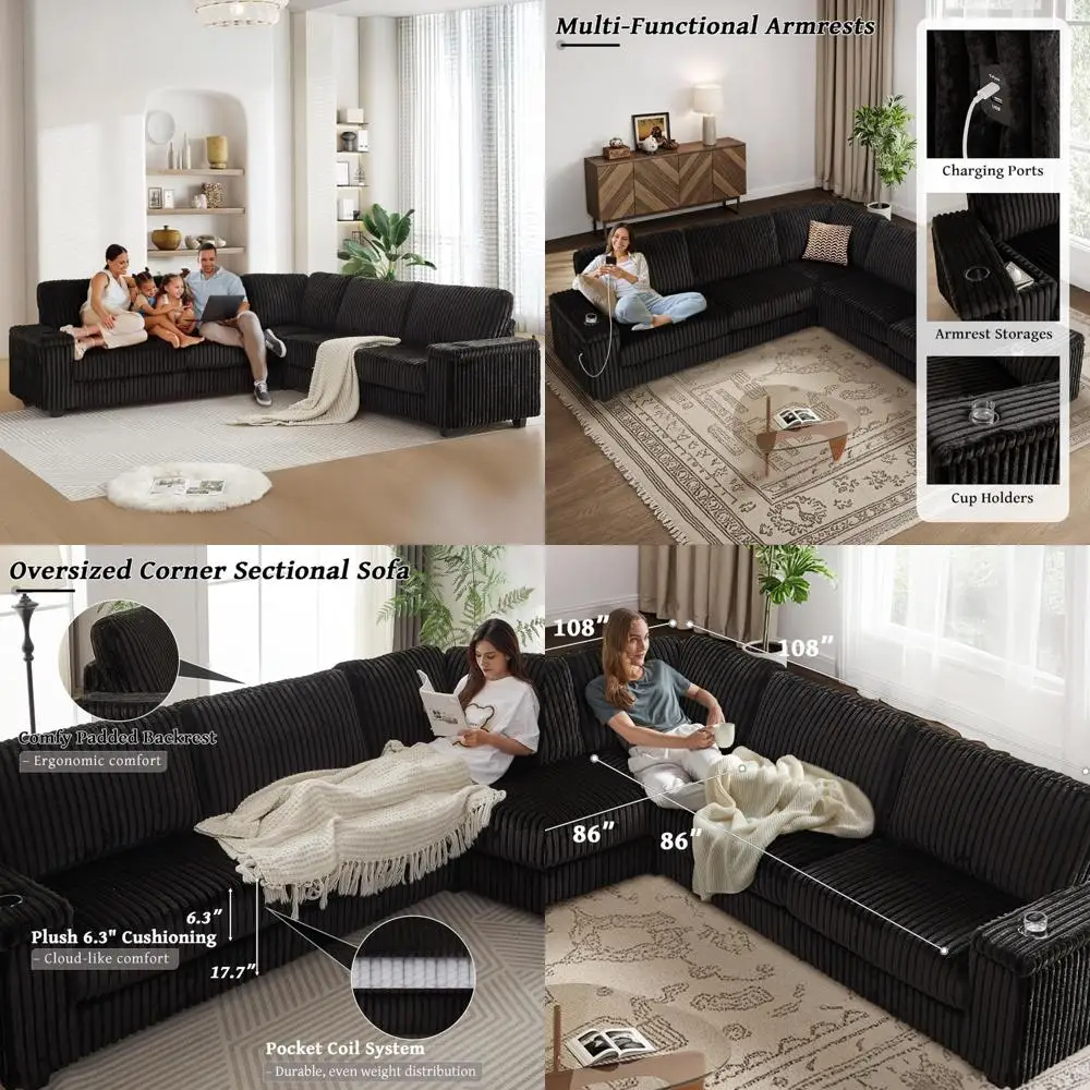 108" Oversized L-Sh…