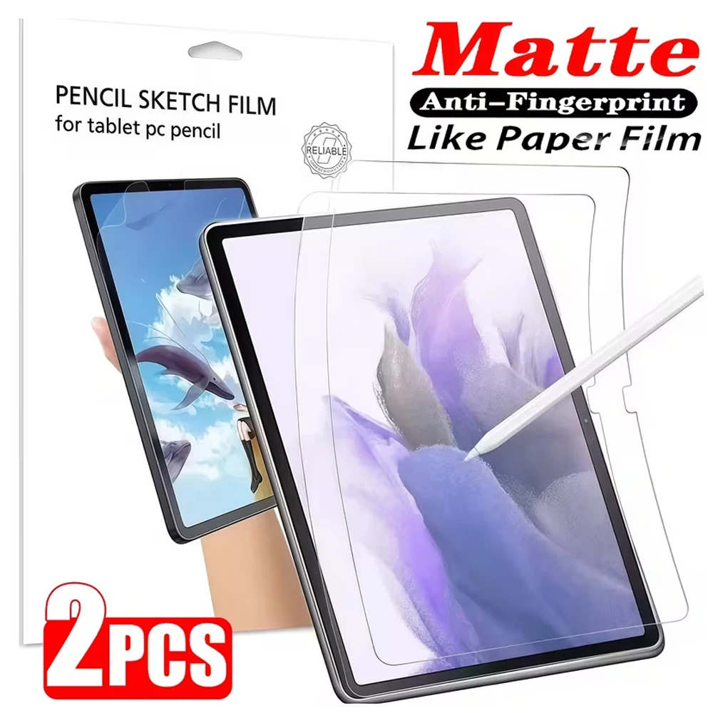 2pcs Paper Film Like Screen Protector For Redmi Pad Pro 12.1 SE 8.7 11 For Xiaomi Pad 6 Pro 11 6S Pro 12.4 Pad 10.6 No Glass PET