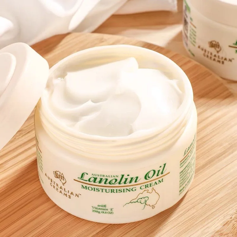 Australian Lanolin Moisturizing Cream 250g – Face & Body Hydrating Lotion with Vitamin E, Softens Dry Rough Skin