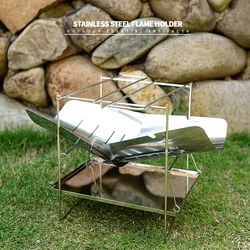 Mini Camping Wood Stove Ultralight Stove Campfire Foldable Outdoor Hiking Storage Fire Burning Table Camping Supplies