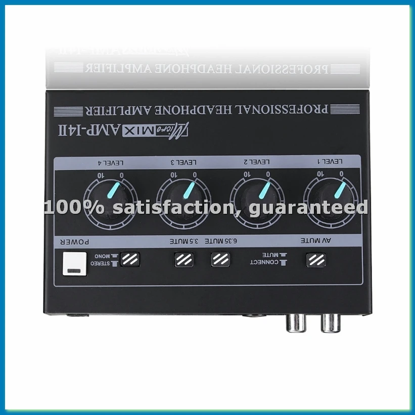 

AMP‐I4II Профессиональный 4-канальный усилитель для наушников Аудио Компактный стереоусилитель + 6,35 мм 3,5 мм Входной регулятор громкости ЕС Plug-ABFT