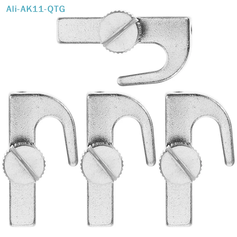 1/2/4PCS Stainless Steel Picture Hangers Heavy Duty Rail Hooks Silver Easy Installation For Paintings Photos Decorations