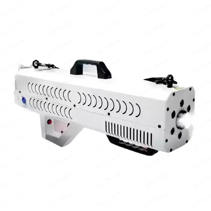 Stage special effects DJ holding a smoke gun, bar nightclub atmosphere props