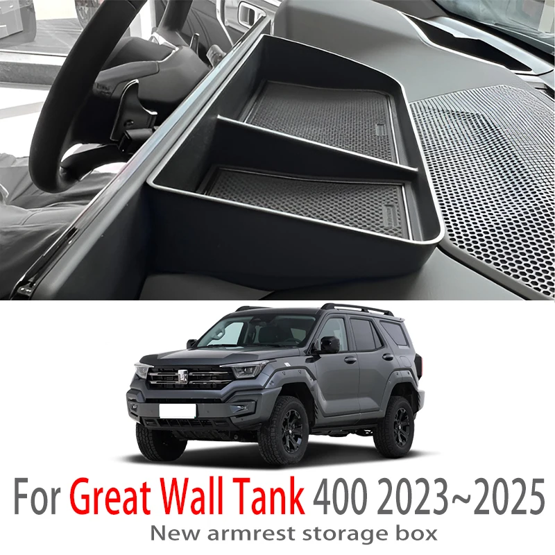 

Автомобильные аксессуары для Great Wall Tank 400 2023 ~ 2025, подлокотник центральной консоли, ящик для хранения, многофункциональное хранилище, автозапчасти для интерьера