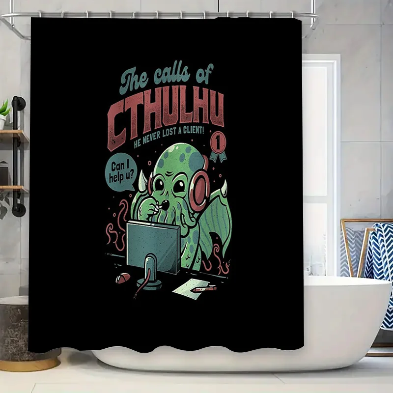

Ocean Horror Tentacle Monster Shower Curtain Spooky Gothic Dark Art Bathroom Decor Home Novelty Gift