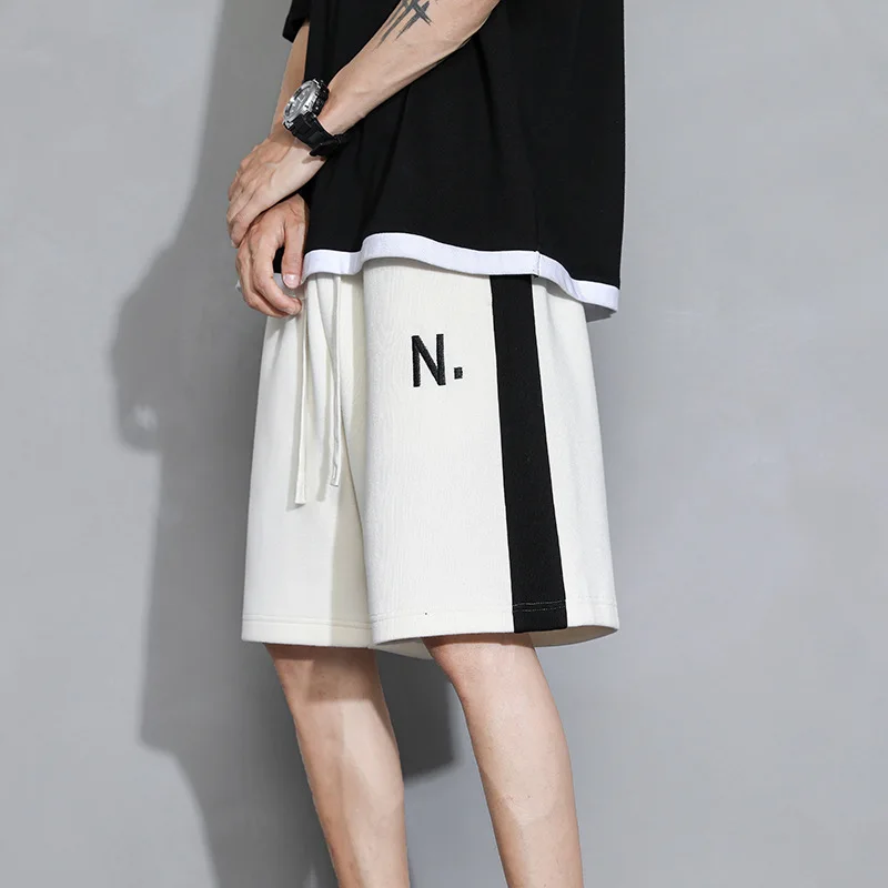 Blue, Apricot, Black, Shorts Men's Summer Thin Style Loose Large Size Casual Pants Men's Five-Point Pants8XL