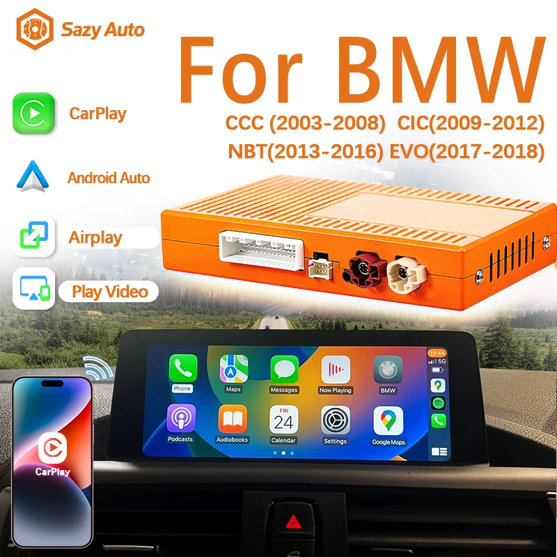 Wireless CarPlay for BMW CCC CIC NBT EVO 1 2 3 4 5 6 7 Series X1 X3 X4 X5 X6 MINI F56 F15 F16 F25 F26 F48 F10 F22 F20 F30 F32 i3