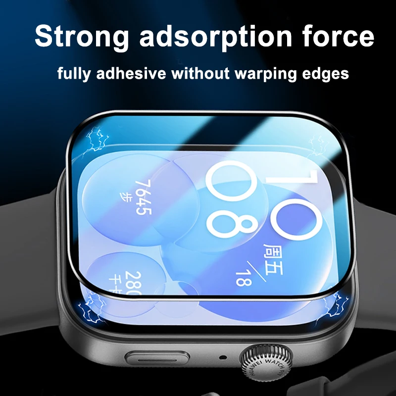 Soft Glass For Huawei Watch Fit 3 Cover Smartwatch 9D full Film Anti-Scratch tempered Screen Protector huawei watch fit2 Curved